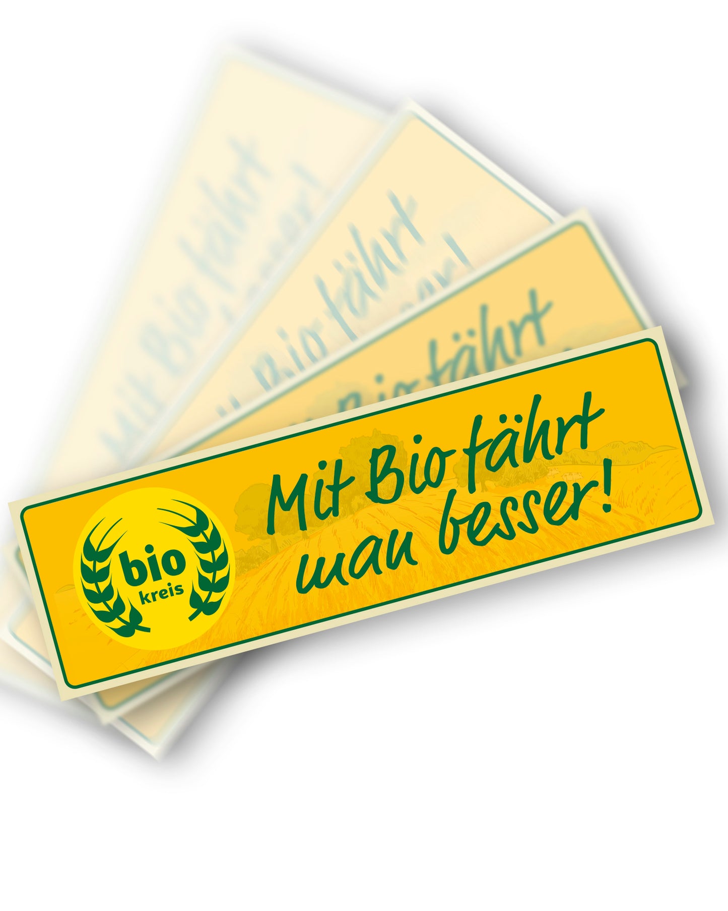 KFZ-Aufkleber "Mit Bio fährt man besser"