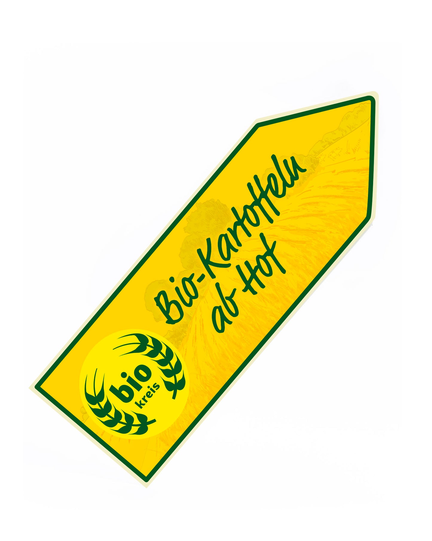 Wegweiser: Bio-Kartoffeln ab Hof