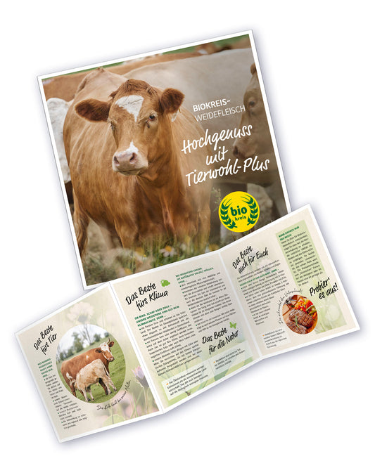 Flyer: Biokreis-Weidefleisch