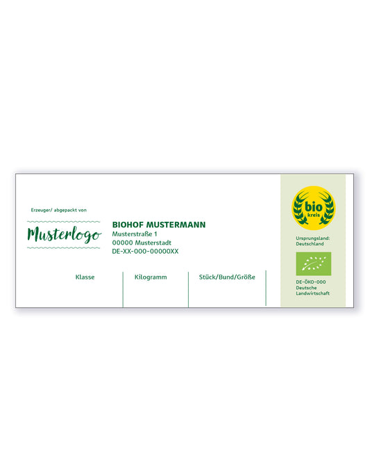 Personalisierte Stecketiketten für Kisten