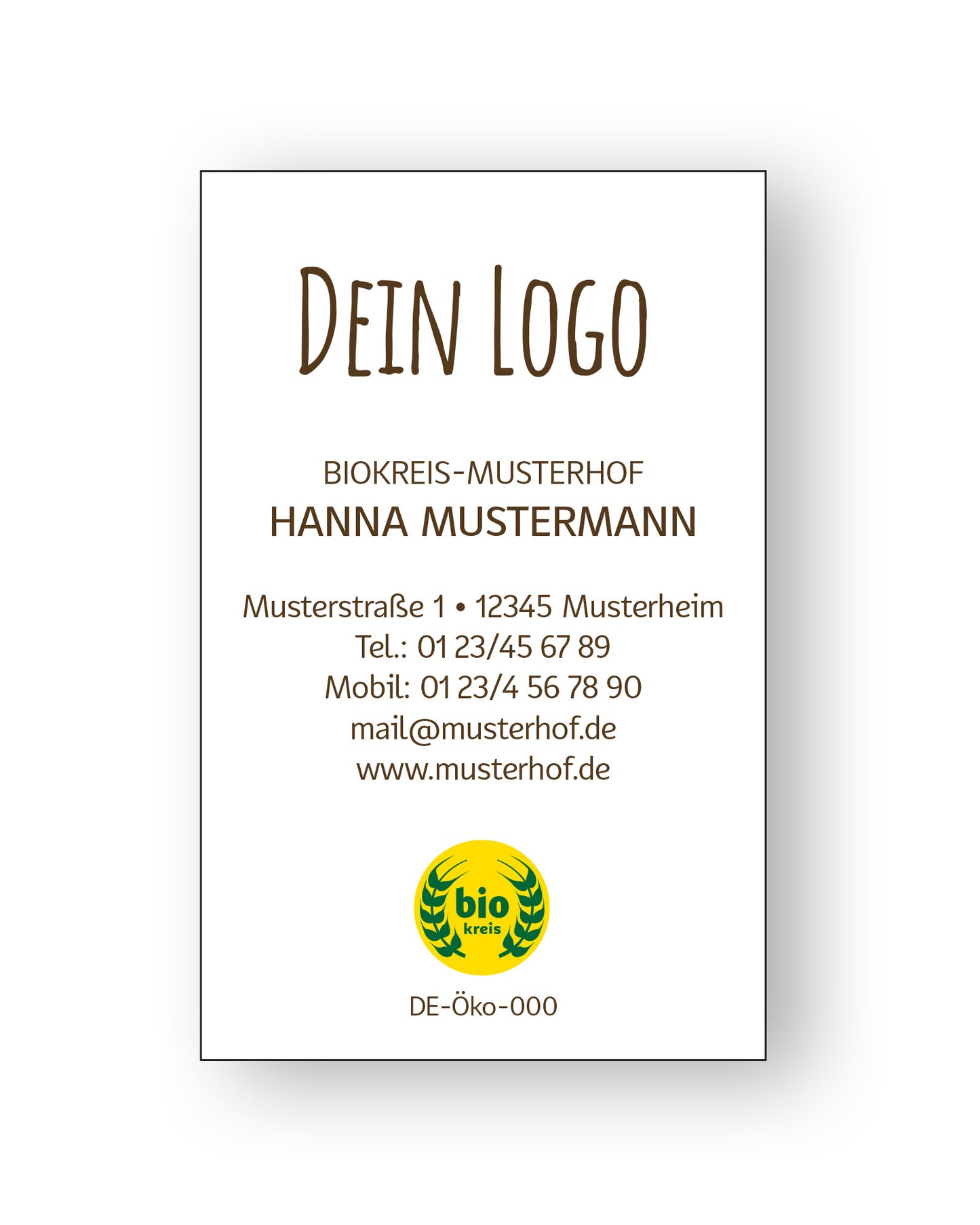 Visitenkarten auf Recyclingpapier
