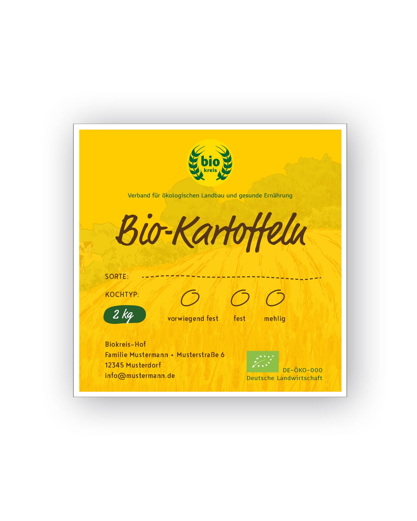Papier-Anhänger für Kartoffeltüten