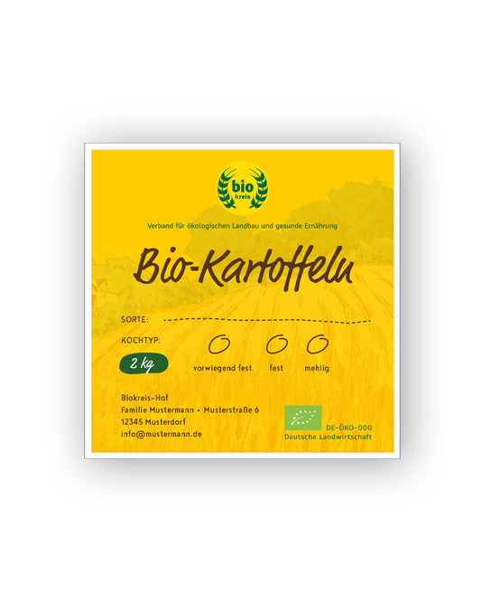 Papier-Anhänger für Kartoffeltüten