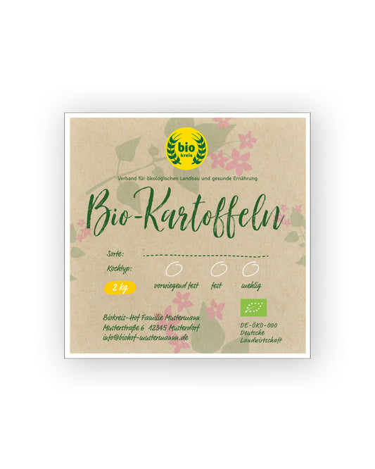 Papier-Anhänger für Kartoffeltüten