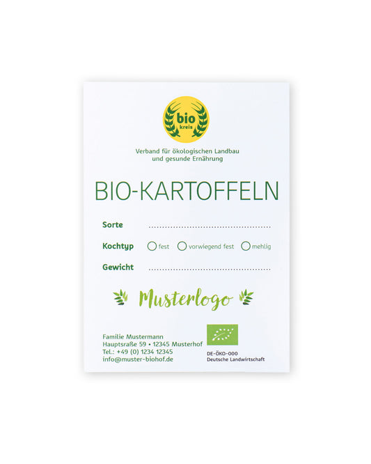 Papier-Anhänger für Kartoffeltüten